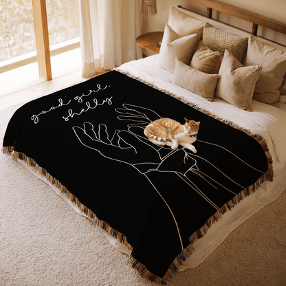 Personalized Dark Romance Submission Woven Blanket Offbeat Opulence