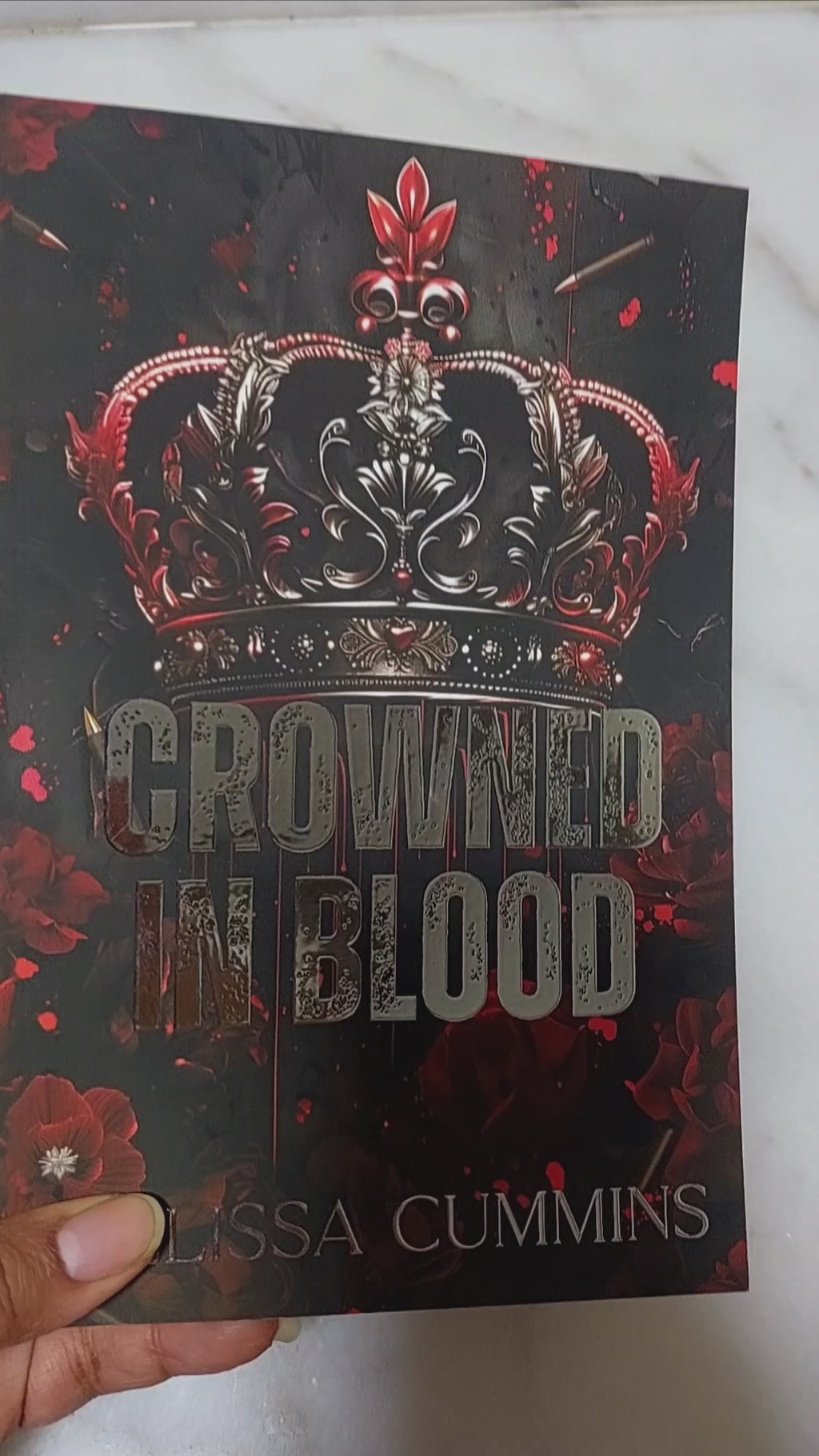 Crowned In Blood Paperback - Signed & Foiled (S&D) - Dark Mafia Age Gap Romance