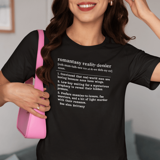 Romantasy Denier Definition T-Shirt – Personalized Tee for Closet Fae-Lovers Offbeat Opulence