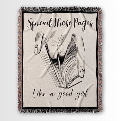Spread Those Pages – Spicy Woven Blanket Offbeat Opulence