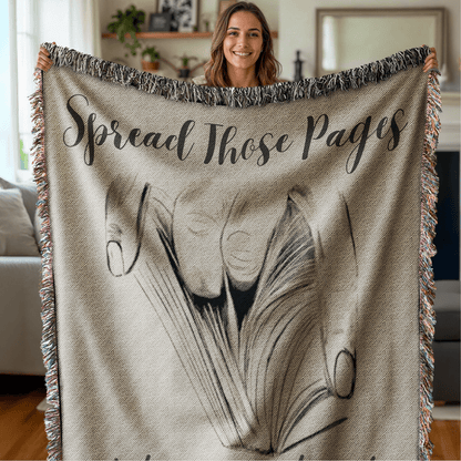 Spread Those Pages – Spicy Woven Blanket Offbeat Opulence