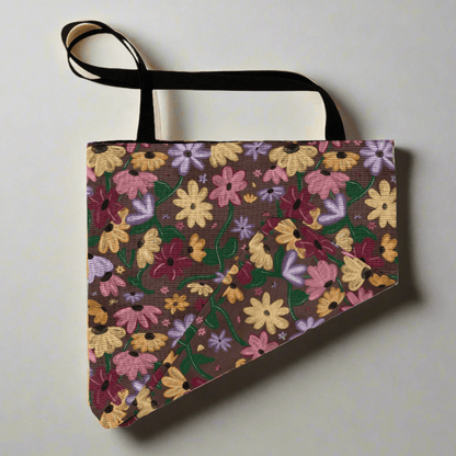 Surprise Song Piano Floral Woven Tote Offbeat Opulence