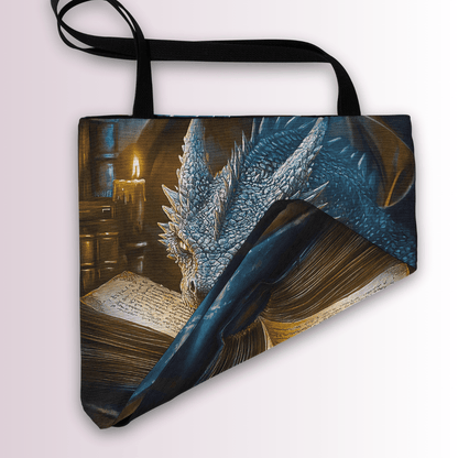 The Bookwyrm Woven Tote – Fantasy Dragon Book Bag for Readers Offbeat Opulence