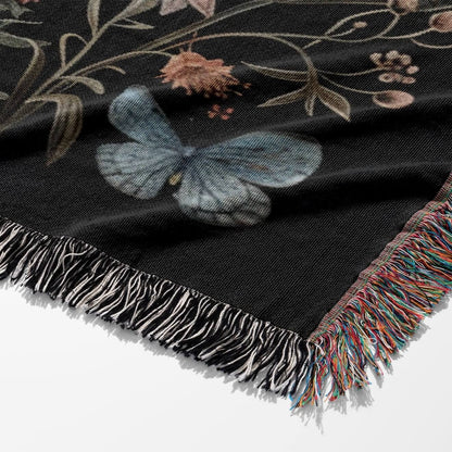 Wildflower Haven Woven Blanket – A Botanical Masterpiece Offbeat Opulence